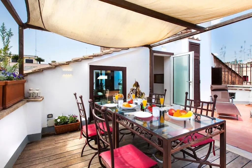 Penthouse Pantheon Apartment With Terrace 2Br 2Ba Rome